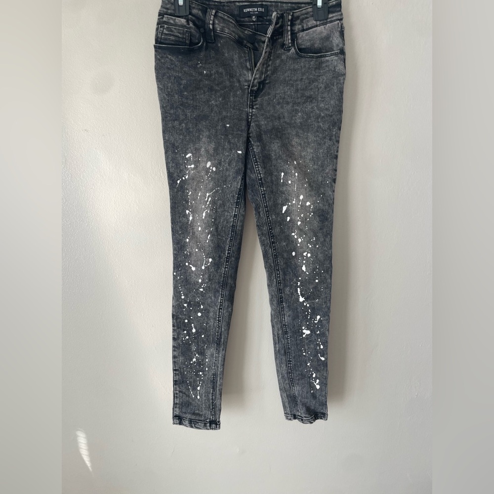 Zara Gray Splatter Skinny Jeans